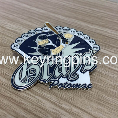 Custom design baseball badge soft enamle with epoxy baseball lapel pin