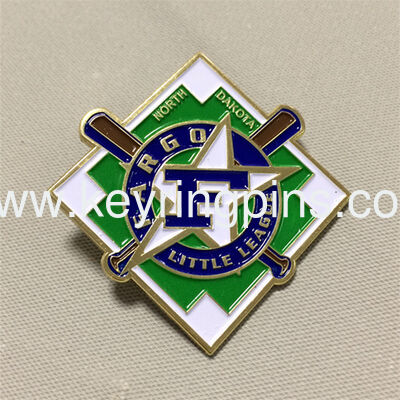 Custom design baseball badge soft enamle with epoxy baseball lapel pin