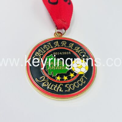 Soft enamel metal medals crafted using die cast process available in gold silver copper and antique finishes for various occasions