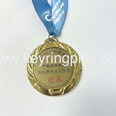 Cheap custom blank medals with ribbon can print your own logo