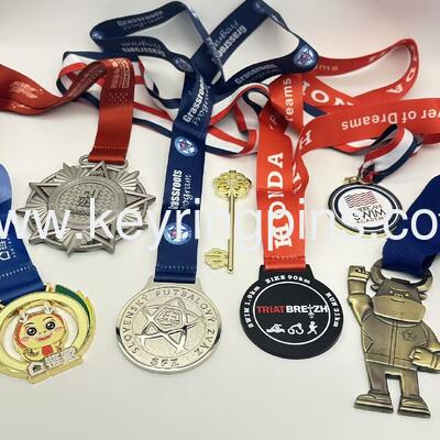 Football 30th Sporting club metal medal,custom soccer metal medal with ribbon