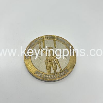 Durable zinc alloy challenge coins with custom artwork options including AI CDR PDF JPG files and multiple plating colors