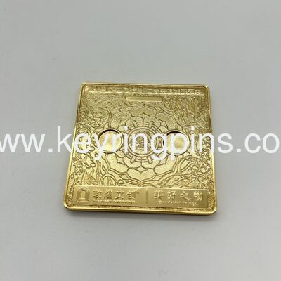 Metal challenge coins produced by die casting or stamping with customizable plating and artwork options perfect for souvenir and military