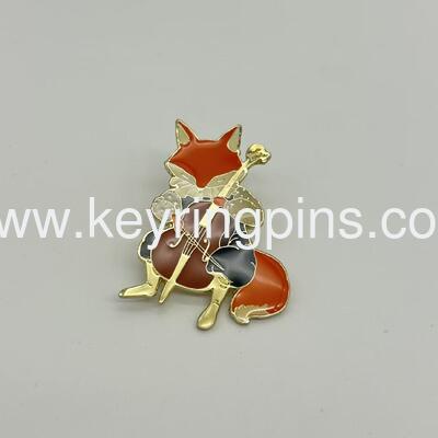 1.5 inch tall,Metal Die Cast & Stamped, Enamel pin with a Butterfly clutch