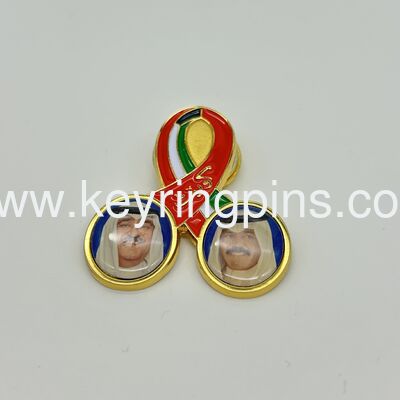 Kuwait National Day Enamel Pin Set, Sheikh Portrait & Dhow Boat Patriotic Badges, Middle East Collectibles