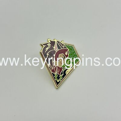 Hogwarts House Black Cat Enamel Pin, Gryffindor Colors Cat Lapel Pin, Wizarding World Collectible