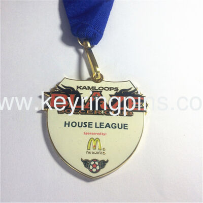 Sports medal,gold award medal/foot ball match medals with ribbon