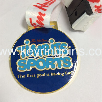 Gold silver copper metal medals,award sports medals with ribbon