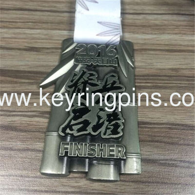 50mm Metal silver medals/ribbon medals with good price and quality