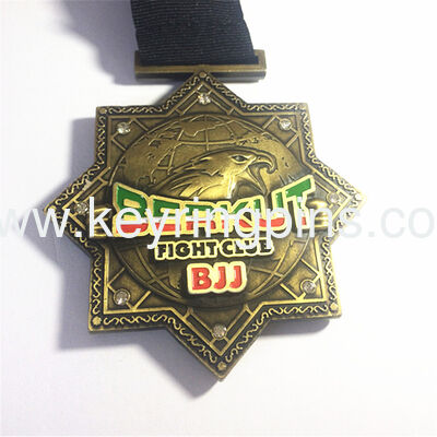 50mm Metal silver medals/ribbon medals with good price and quality