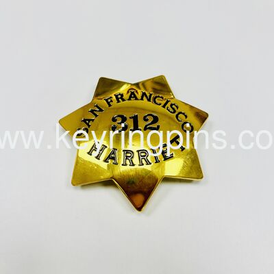 Chinese Dragon Octagram Metal Enamel Pin, Golden Dragon Collectible Lapel Pin, Oriental Mythology Badge