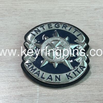 Die casting metal badge lapel pin,gold&silver pin with button back