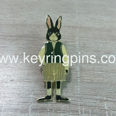 Die casting metal badge lapel pin,gold&silver pin with button back