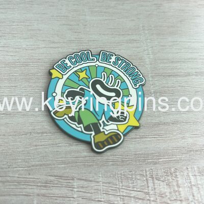 Motivational "Be Cool, Be Strong" Cartoon Enamel Pin, Positive Energy Collectible Lapel Pin for Kids & Teens