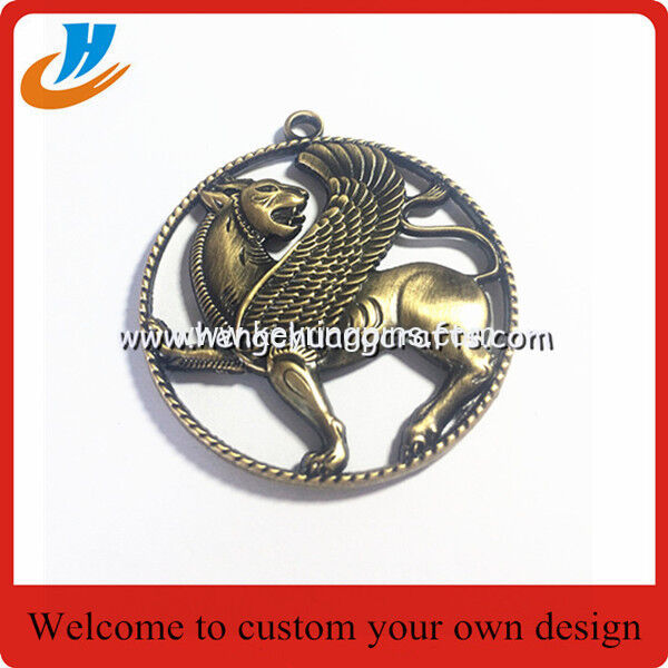 Die Cast 3D Raised horse Medals, Die casted embossed horse hollow out metal medallions