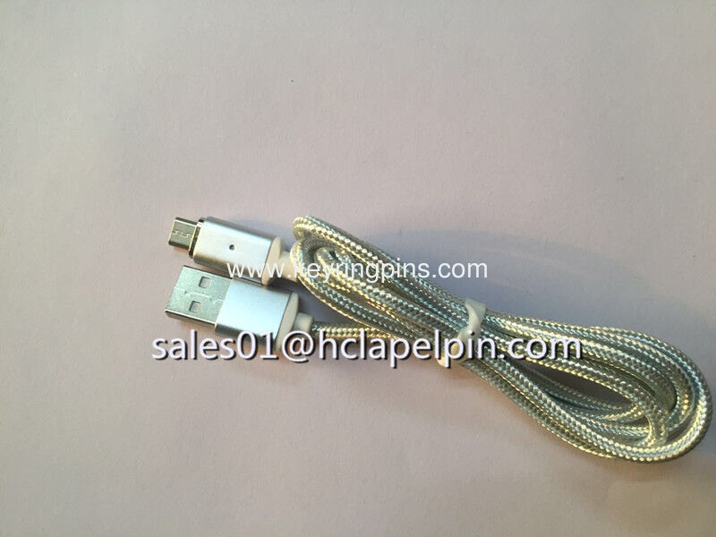 Metal charging cable,custom magnetic cable for different color,2.4A magnetic USB data Charging