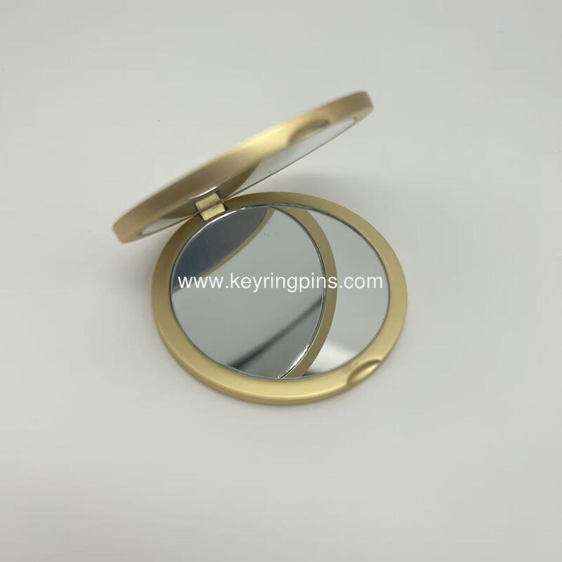 Magnet small size folding makeup mirror, Metal cosmetic mirror for sale