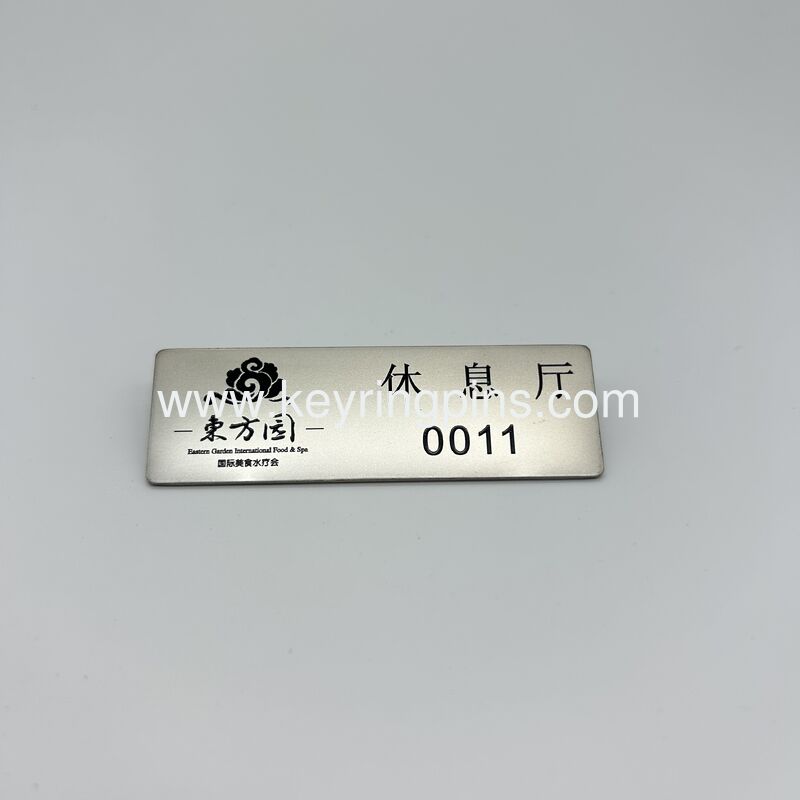 Custom Stainless Steel Room Number Sign, Oriental Garden Lounge 0011 Metal Name Plate, Event Venue Door Sign