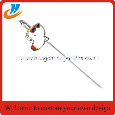Zinc alloy bookmark,cartoon logo design book mark custom with good quality