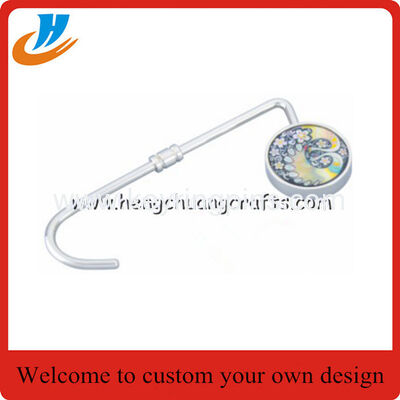 Bag hook hanger,epoxy logo bag hanger with custom,print logo design
