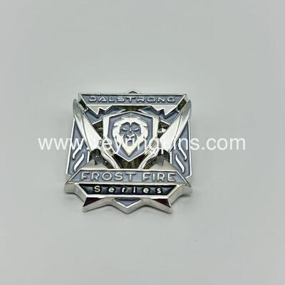 Frost fire Series Knife Company Lapel Pin Promo Silver Tone Soft Enamel pin