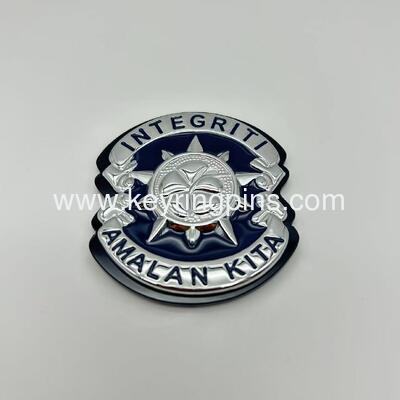 Malaysia badge high quality custom pins cup badge Malaysia cap pins lapel