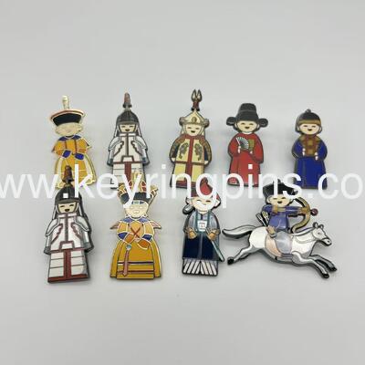 Good price Qing Dynasty Imperial Figures Enamel Pin Set, Chinese Historical Character Collectible Lapel Pins online