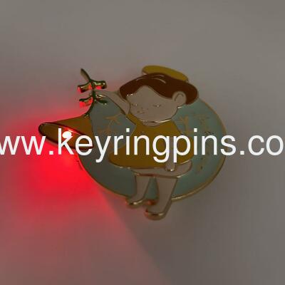 Good price Custom LED pin badge Fashional Promotional Cheap Led Badge lapel pin online