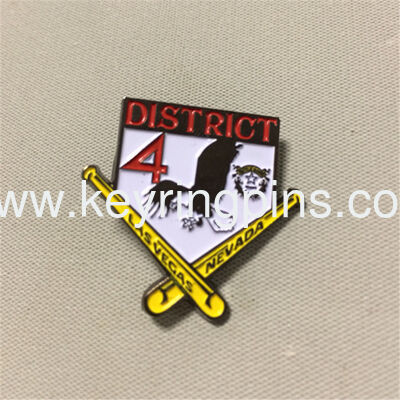 Custom design baseball badge soft enamle with epoxy baseball lapel pin