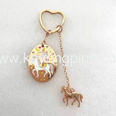 Good price Horse Year keychain,Custom horse shape metal keyings for sale online