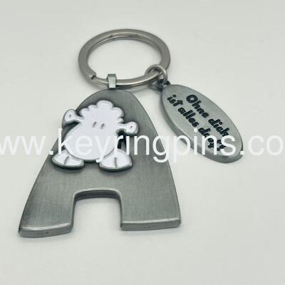 Personalized keychain Retro style metal keyrings for gifts