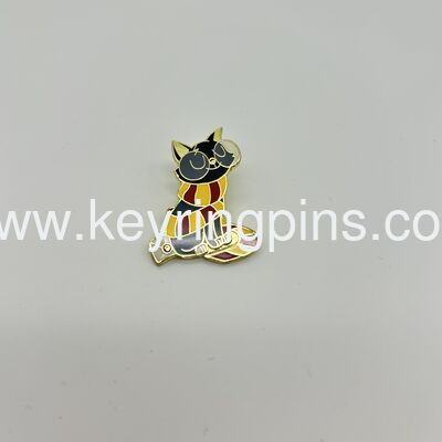 Good price Hogwarts House Black Cat Enamel Pin, Gryffindor Colors Cat Lapel Pin, Wizarding World Collectible online