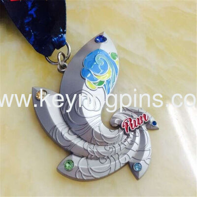 Good price A fish shaped running medals,special design medals from China Customized online