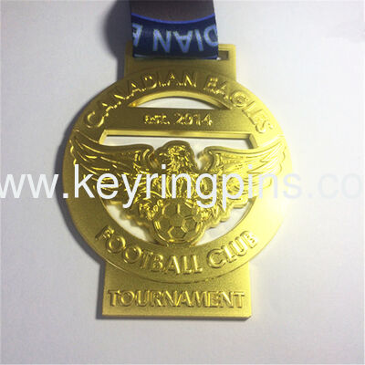 Good price Custom Canadian eagles football club tournament medal，soccer club souvenir medal online
