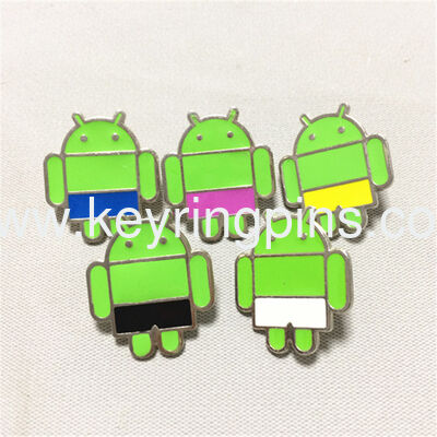 Good price Android Robot Enamel Pin Set, 5 Colorful Android Character Lapel Pins online