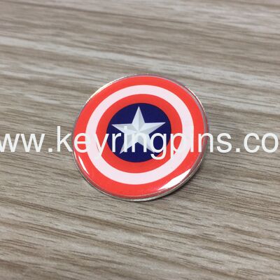 Good price Captain America Shield Enamel Pin, Superhero Shield Lapel Pin for Fans online