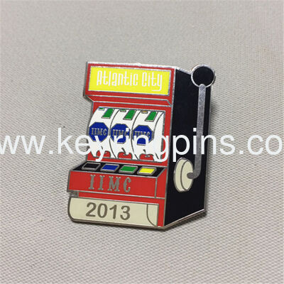 Good price Vintage Slot Machine Enamel Pin, Atlantic City Collectible Lapel Pin online