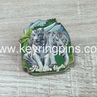 Good price White Tiger Panthera Tigris Enamel Pin, Wildlife Animal Collectible Lapel Pin, Nature Conservation Metal Badge online