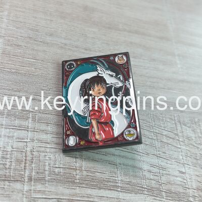 Good price Studio Ghibli Spirited Away Chihiro with Haku Dragon Enamel Pin, Anime Character Collectible Badge online
